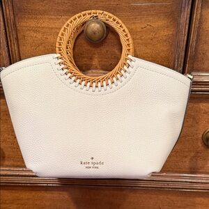 Kate Spade Cream Tote with Tan Handles